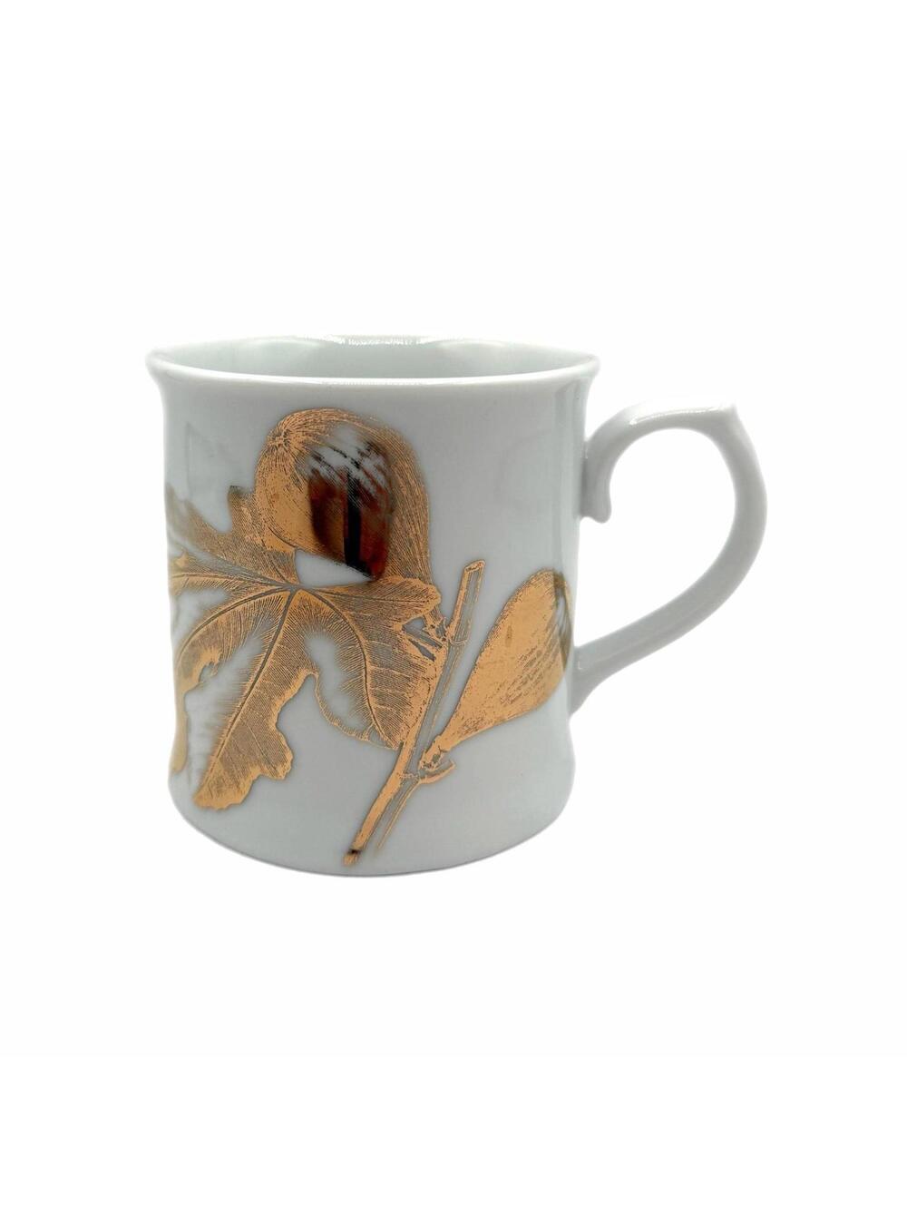 Vintage The Metropolitan Museum of Art Fig Fruit Coffee Mug – White & Gold